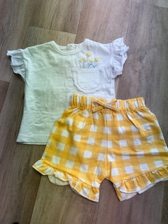 kids gingham short sets